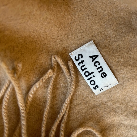 Acne Studios Tan Camel Wool Scarf